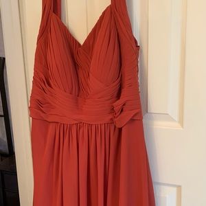 Azazie terracotta bridesmaid dress